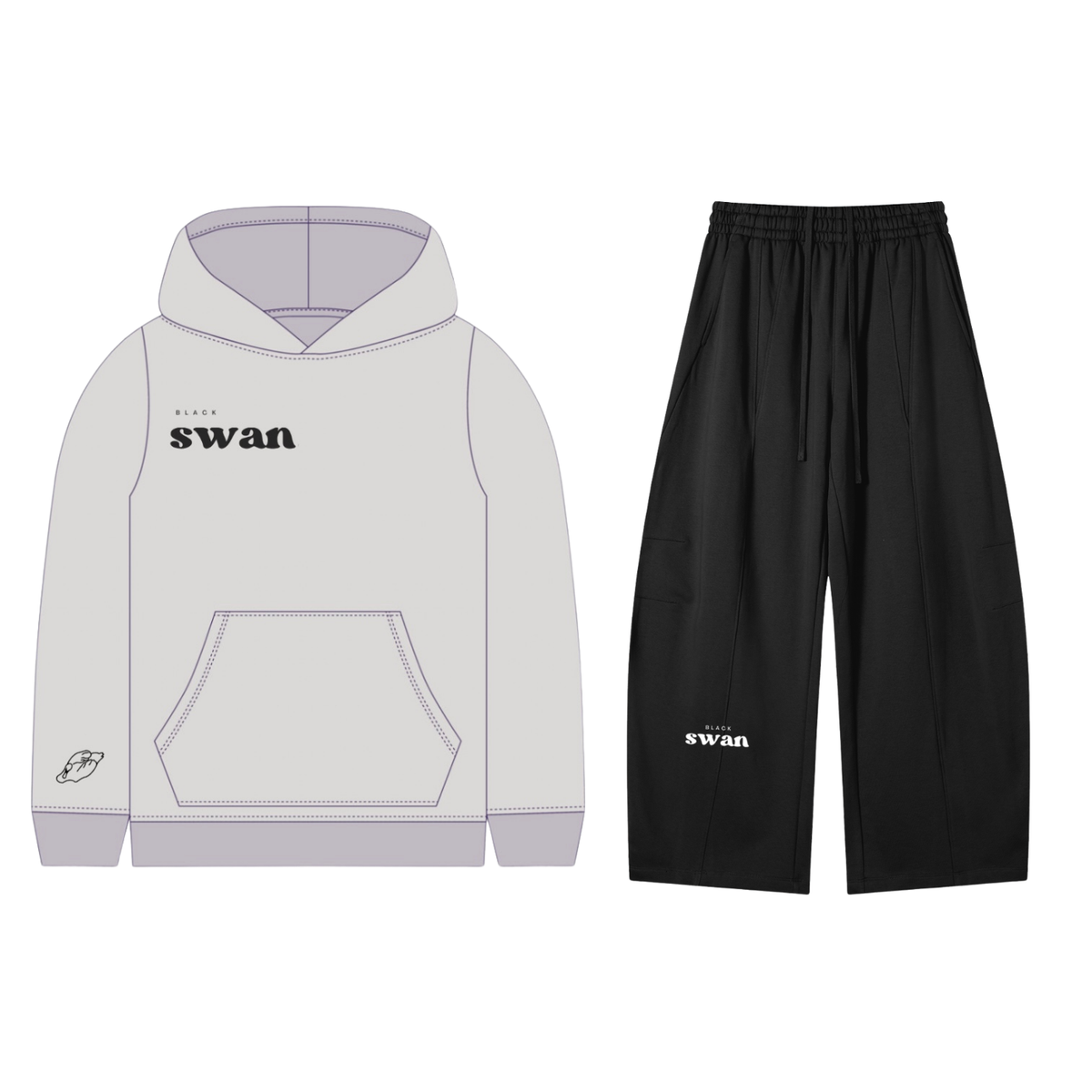 Oversized Swan Sweatsuit